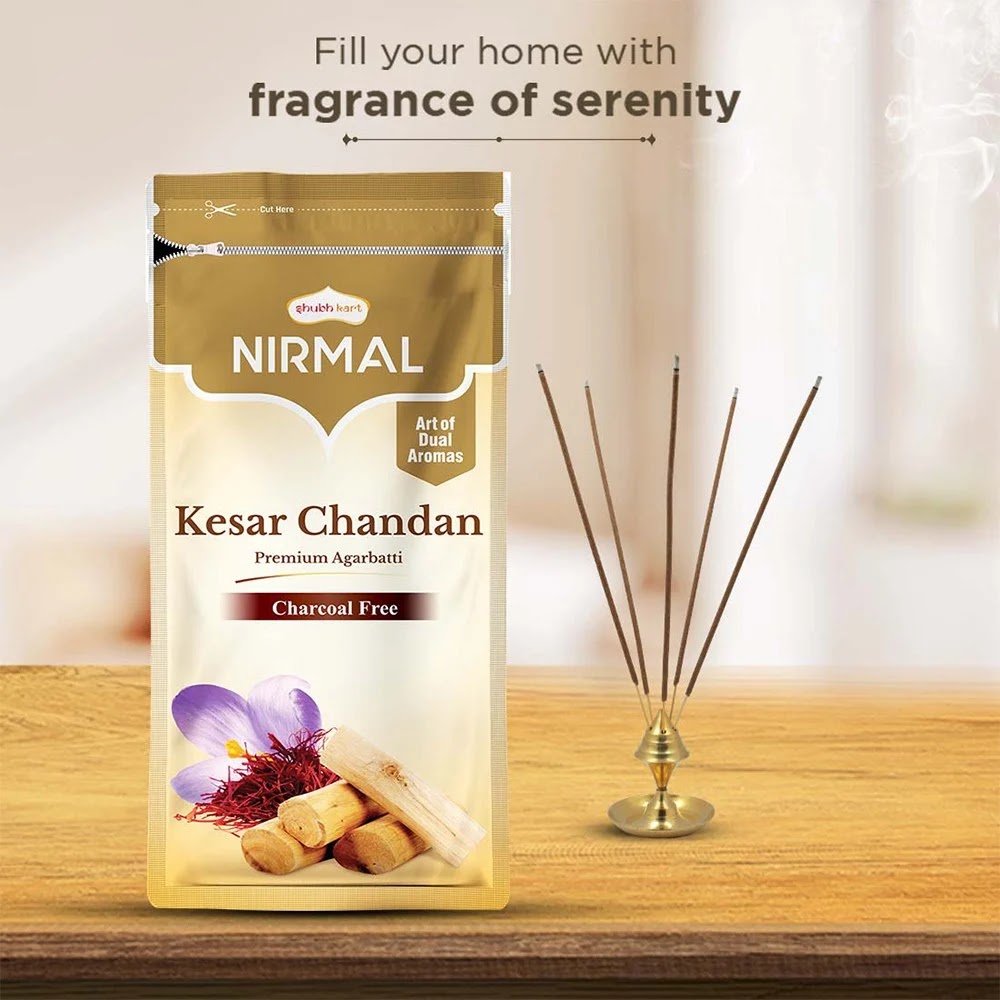 SHUBHKART NIRMAL-CHANDAN AGARBATTI ZIPPER PACK-125 GM