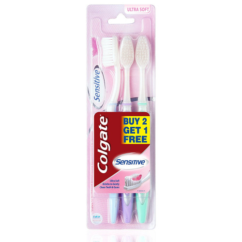 COLGATE-SENSITIVE ULTRA SOFT T-BRUSH-3 PCS