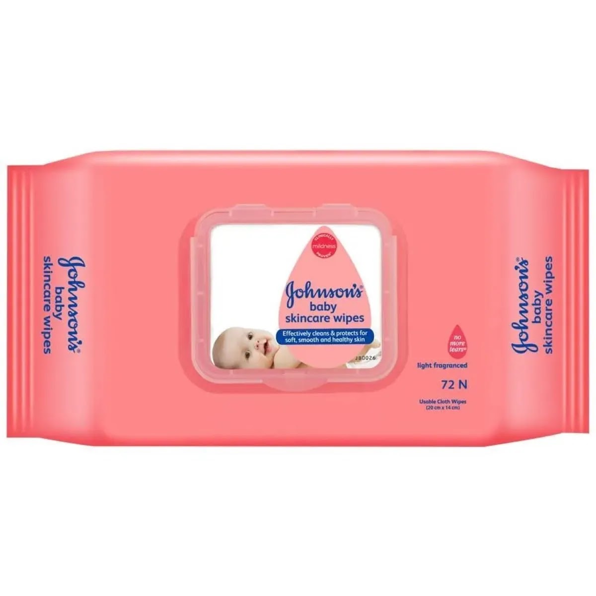 J&J-SKIN CARE BABY WIPES-72 PCS