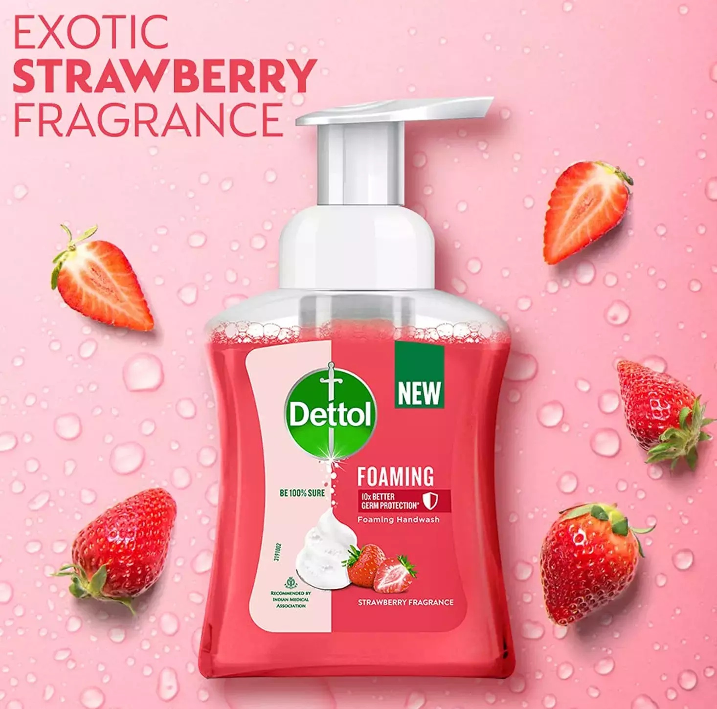 DETTOL FOAMING HW STRAWBERRY PUMP 250 ML