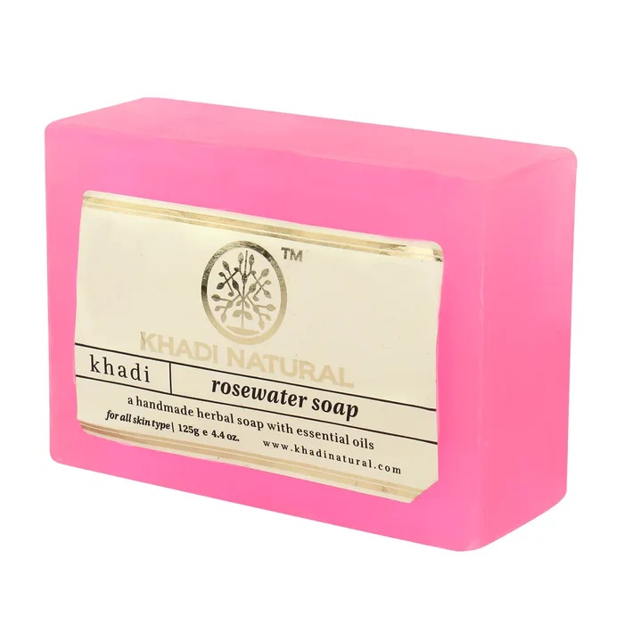 KHADI-HERBAL ROSEWATER SOAP-125 GM