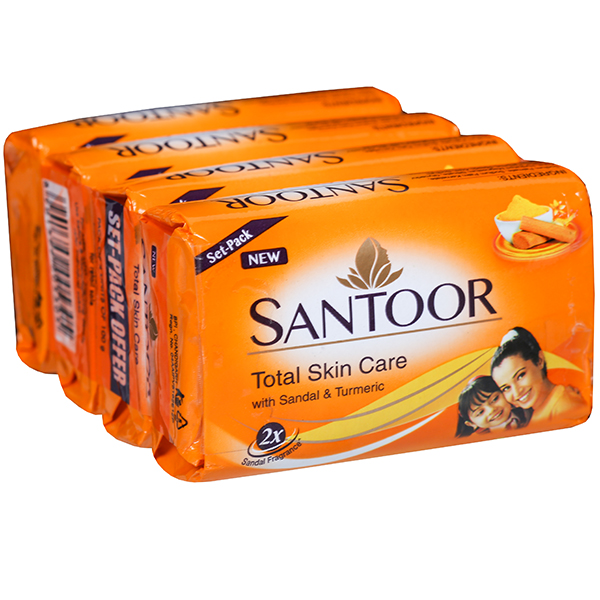 SANTOOR-SANDAL TURMERIC SOAPS-100 GM*4