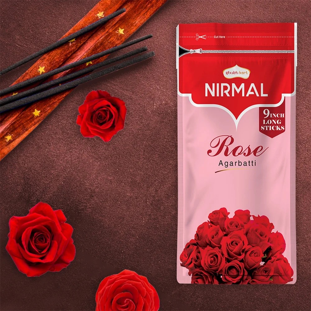 SHUBHKART NIRMAL-ROSE AGARBATTI ZIPPER PACK-125 GM
