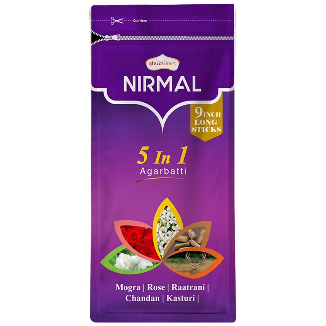 SHUBHKART NIRMAL-5 IN 1 AGARBATTI ZIPPER PACK-125 GM